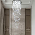 Luxury Modern Chandelier Stainless Steel Canopy Crystal Pendants Drops - BeyPan