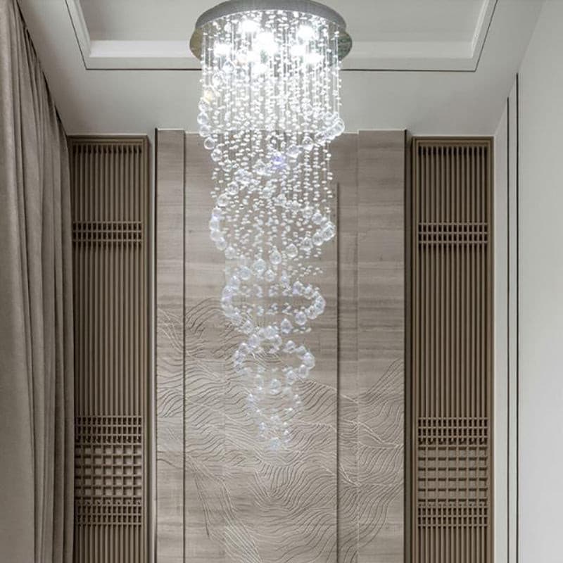 Luxury Modern Chandelier Stainless Steel Canopy Crystal Pendants Drops - BeyPan
