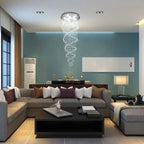 Luxury Modern Chandelier Stainless Steel Canopy Crystal Pendants Drops - BeyPan