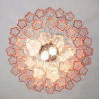 Madeleine Pink Murano-Style Tiered Glass Tube Chandelier - BeyPan