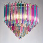 Mid Century Multi-colors Rainbow Glass Prisms Towered Chandelier - BeyPan