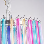 Mid Century Multi-colors Rainbow Glass Prisms Towered Chandelier - BeyPan