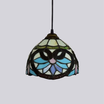 Tiffany stained glass suspension light