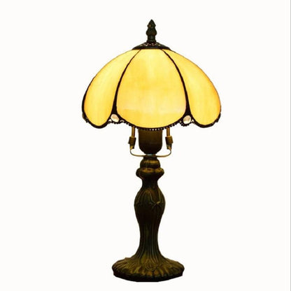 Resin Base Stained Glass Panel Lamp Shade Antique Table Lamp Producer
