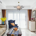 Modern Art Blown Glass Chandelier Frosted White - BeyPan