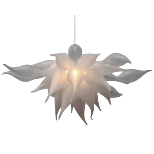 Modern Art Blown Glass Chandelier Frosted White Zweitbild