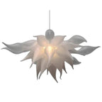 Modern Art Blown Glass Chandelier Frosted White - BeyPan