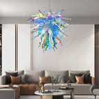 Modern Artistic Blown Glass Chandelier Aurora Burst - BeyPan