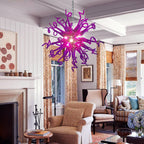 Modern Artistic Hand Blown Glass Chandelier - Enchanting and Sacred Purple - BeyPan
