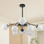 Modern Black Frosted Glass Pendant Bubble Globe Chandelier - BeyPan