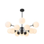 Modern Black Opal Glass Globe Sputnik Chandelier - BeyPan