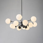 Modern Black Opal Glass Globe Sputnik Chandelier - BeyPan