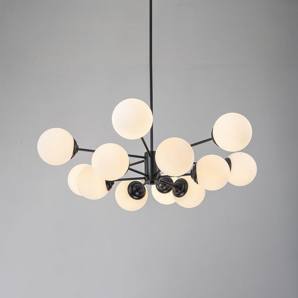 Modern Black Opal Glass Globe Sputnik Chandelier - BeyPan