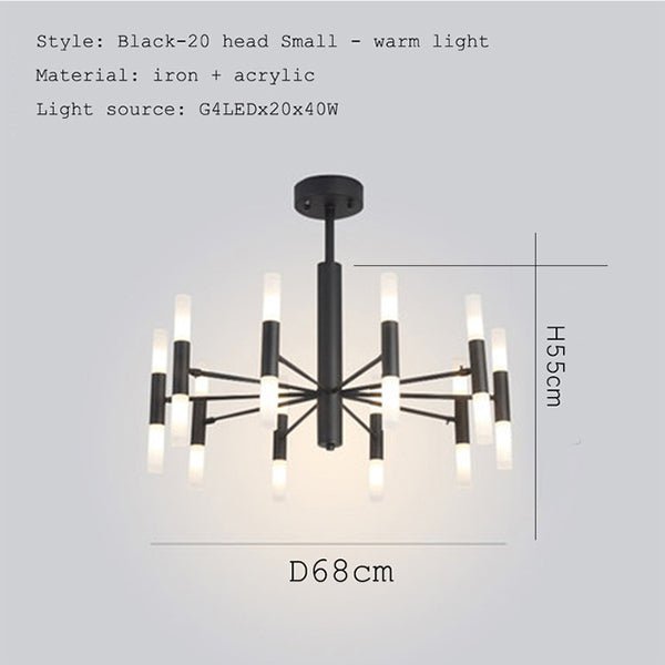 Modern Chandelier Retro Revival LED Ceiling Light - BeyPan