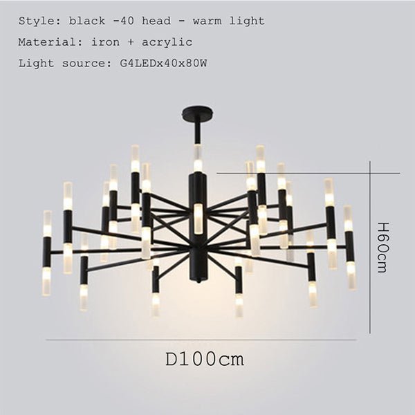 Modern Chandelier Retro Revival LED Ceiling Light - BeyPan