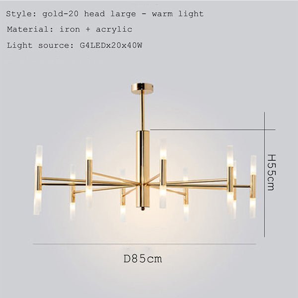 Modern Chandelier Retro Revival LED Ceiling Light - BeyPan