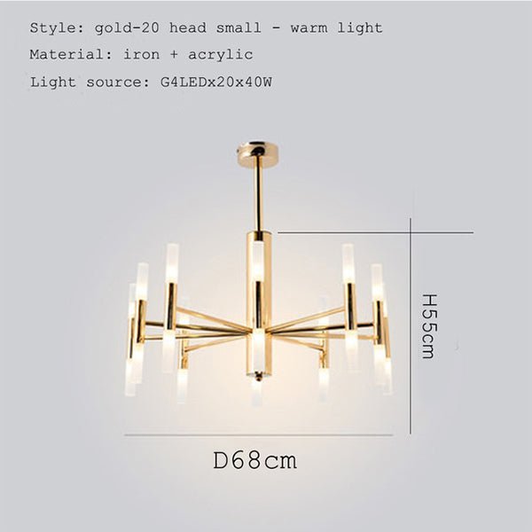 Modern Chandelier Retro Revival LED Ceiling Light - BeyPan