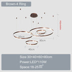 Modern Chandelier Wheels Shape Geometric Layout - BeyPan