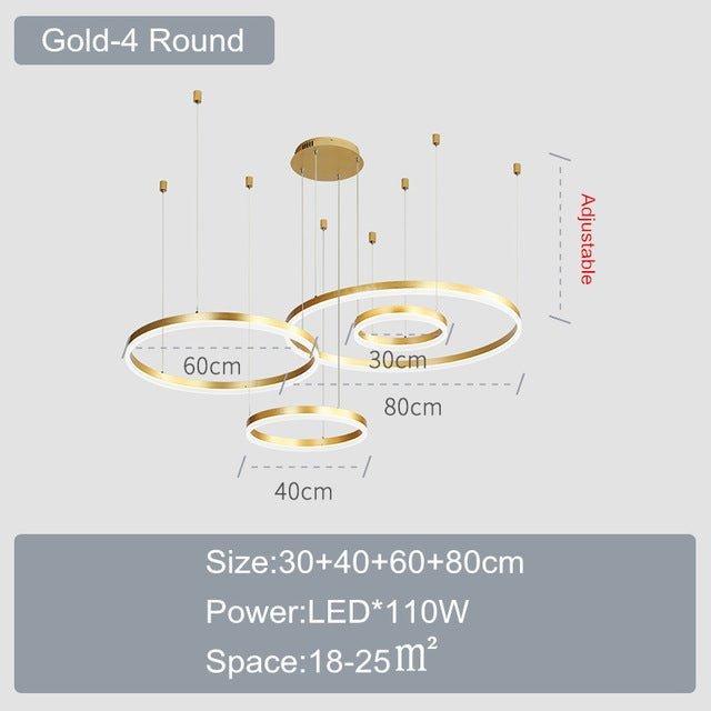 Modern Chandelier Wheels Shape Geometric Layout - BeyPan