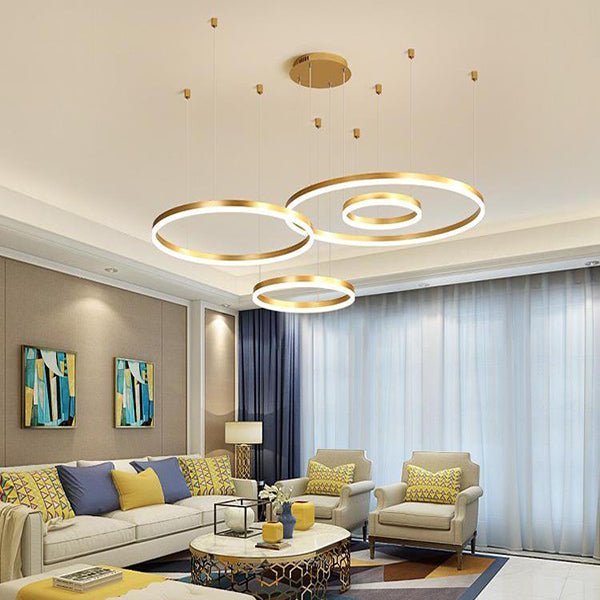Modern Chandelier Wheels Shape Geometric Layout - BeyPan