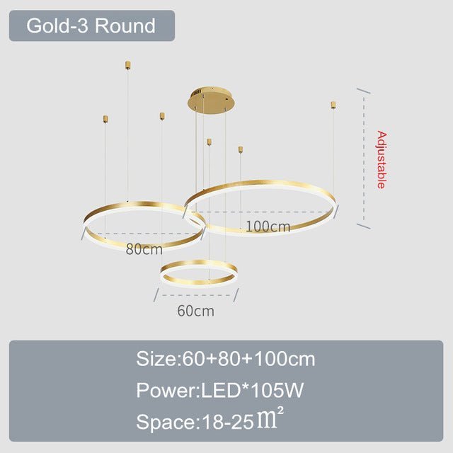 Modern Chandelier Wheels Shape Geometric Layout - BeyPan