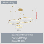 Modern Chandelier Wheels Shape Geometric Layout - BeyPan