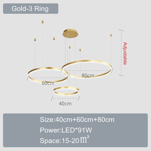 Modern Chandelier Wheels Shape Geometric Layout - BeyPan