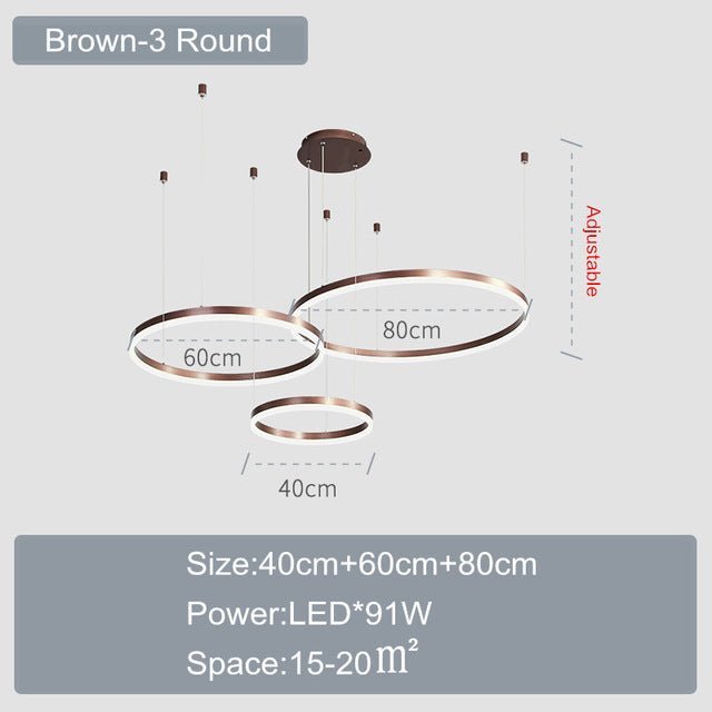 Modern Chandelier Wheels Shape Geometric Layout - BeyPan