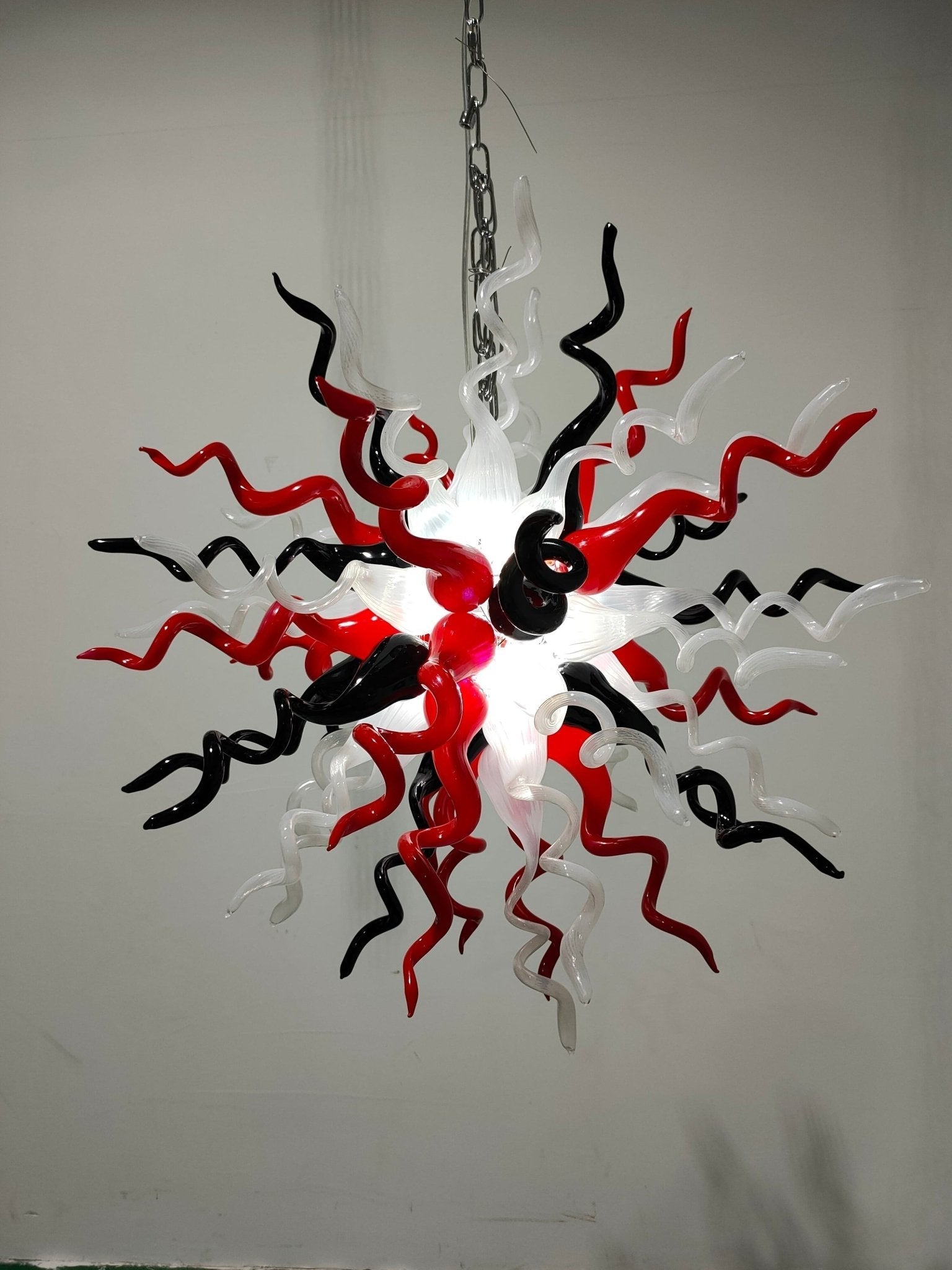 Modern Chihuly Style Glass Chandelier Moderate Size Colorful - BeyPan