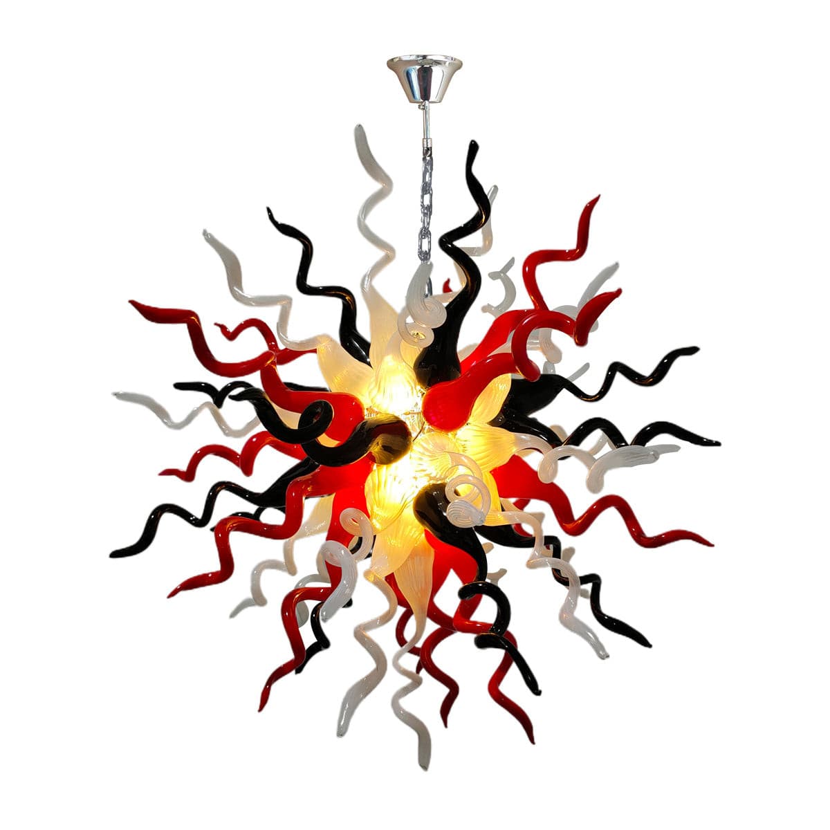 Modern Chihuly Style Glass Chandelier Moderate Size Colorful - BeyPan