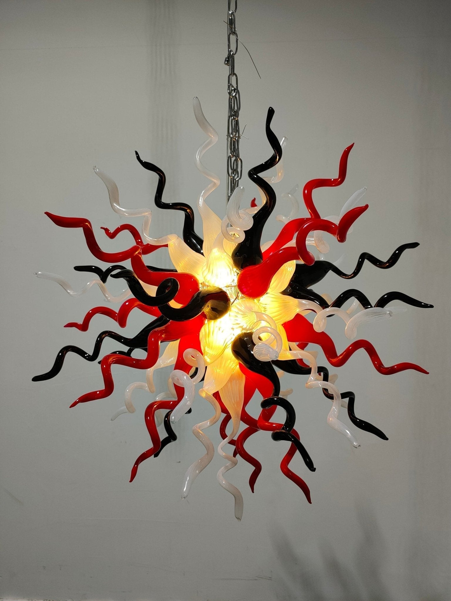 Modern Chihuly Style Glass Chandelier Moderate Size Colorful - BeyPan Hauptbild
