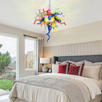 Modern Hand Blown Glass Chandelier - Colorful Curly Art Lignting - BeyPan