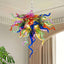 Modern Hand Blown Glass Chandelier - Colorful Curly Art Lignting - BeyPan