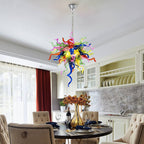 Modern Hand Blown Glass Chandelier - Colorful Curly Art Lignting - BeyPan