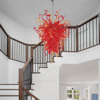 Modern Hand Blown Glass Chandelier - Passionate Flame Artistic Lighting - BeyPan