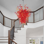 Modern Hand Blown Glass Chandelier - Passionate Flame Artistic Lighting - BeyPan