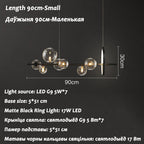 Modern Island Lights Glass Globe Shade With Circle LED - BeyPan