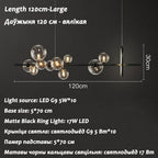 Modern Island Lights Glass Globe Shade With Circle LED - BeyPan