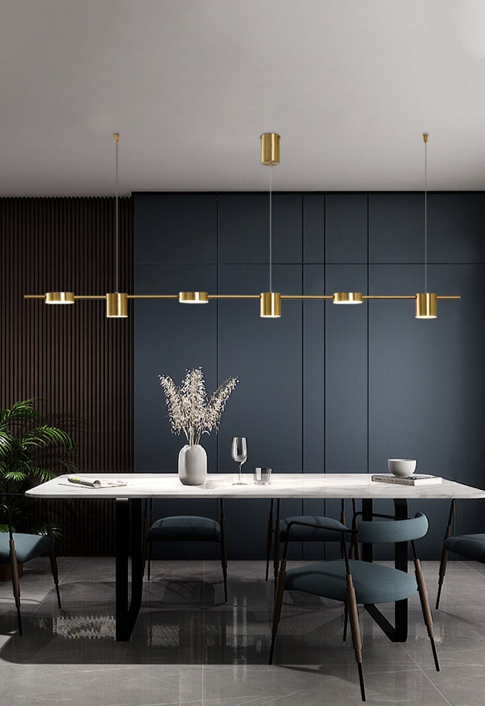 Modern Linear Brunch Chandelier Dimmable Hanging Lamp - BeyPan