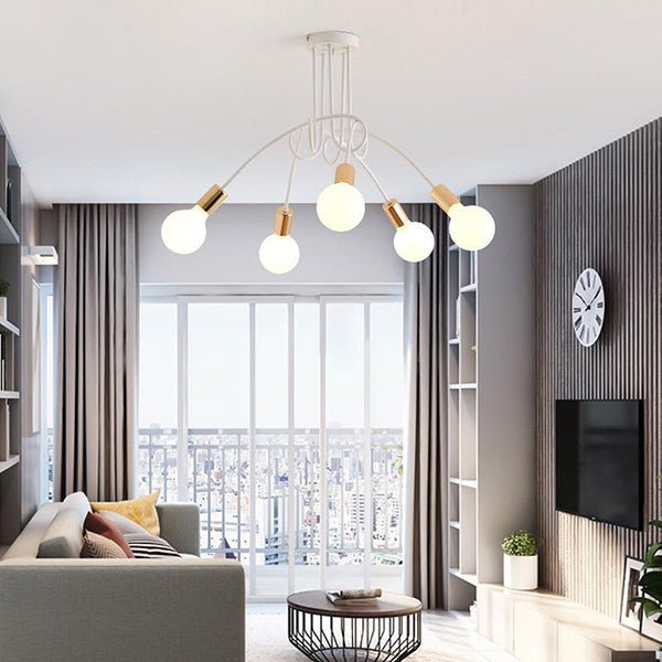 Modern Minimalist Chandelier With LED Bulbs For Bedroom - BeyPan
