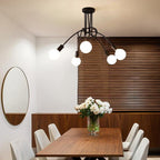Modern Minimalist Chandelier With LED Bulbs For Bedroom - BeyPan