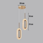 Modern Pendant Light Oval Or Ring Shape Acrylic Crystal Lampshade - BeyPan