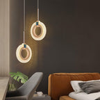 Modern Pendant Light Oval Or Ring Shape Acrylic Crystal Lampshade - BeyPan