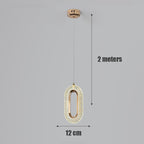 Modern Pendant Light Oval Or Ring Shape Acrylic Crystal Lampshade - BeyPan