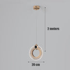 Modern Pendant Light Oval Or Ring Shape Acrylic Crystal Lampshade - BeyPan