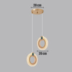 Modern Pendant Light Oval Or Ring Shape Acrylic Crystal Lampshade - BeyPan