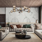 Modern Sputnik Chandelier Branching Glass Bubbles Lampshape - BeyPan