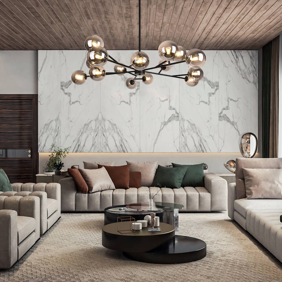 Modern Sputnik Chandelier Branching Glass Bubbles Lampshape - BeyPan