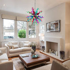 Modern Sputnik Hand-Blown Glass Chandelier - Vibrant Multi-Color - BeyPan