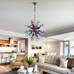 Modern Sputnik Hand-Blown Glass Chandelier - Vibrant Multi-Color - BeyPan